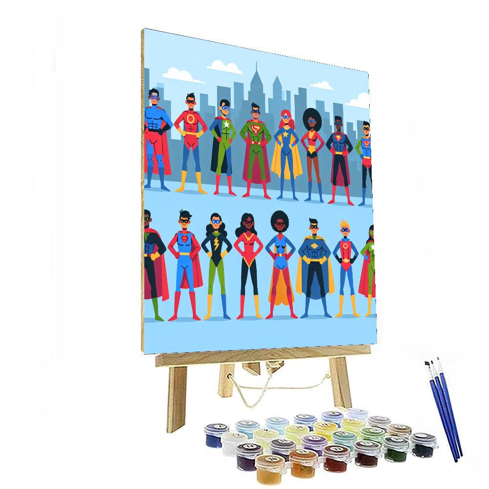Superhero Squad Chronicles Paint By Numbers Art