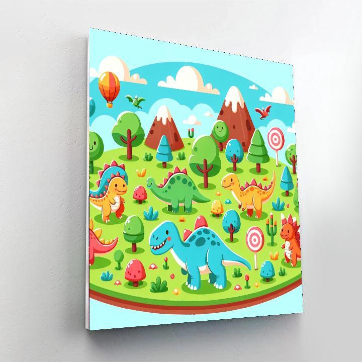 Incredible Dinosaur Park Paint By Numbers Art