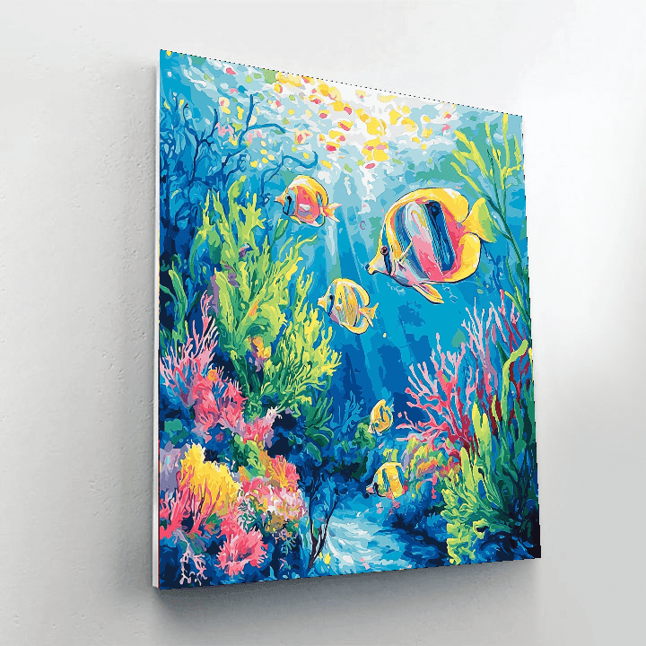 Paul Klee Inspired Beneath The Waves  DIY Paint By Numbers