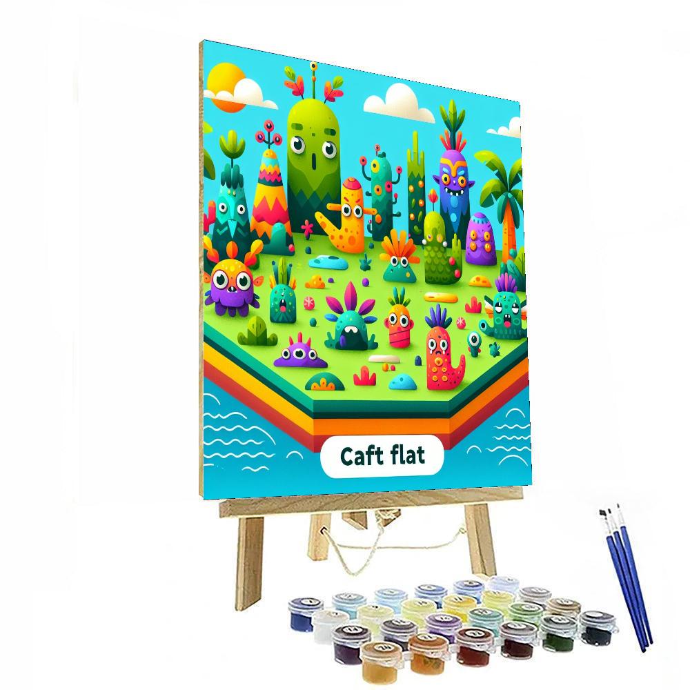 Imaginative Island Inhabitants Paint By Numbers Art