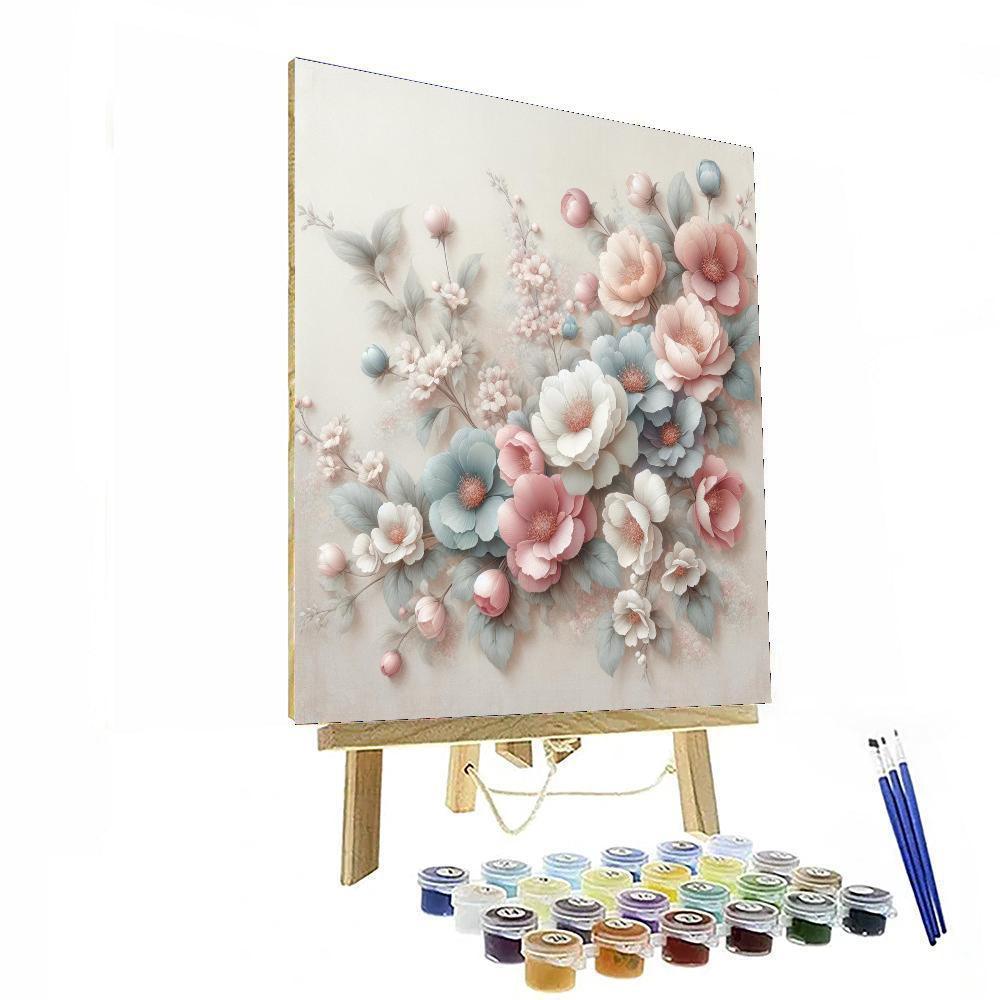 Delicate Floral Harmony Painting Number Kit