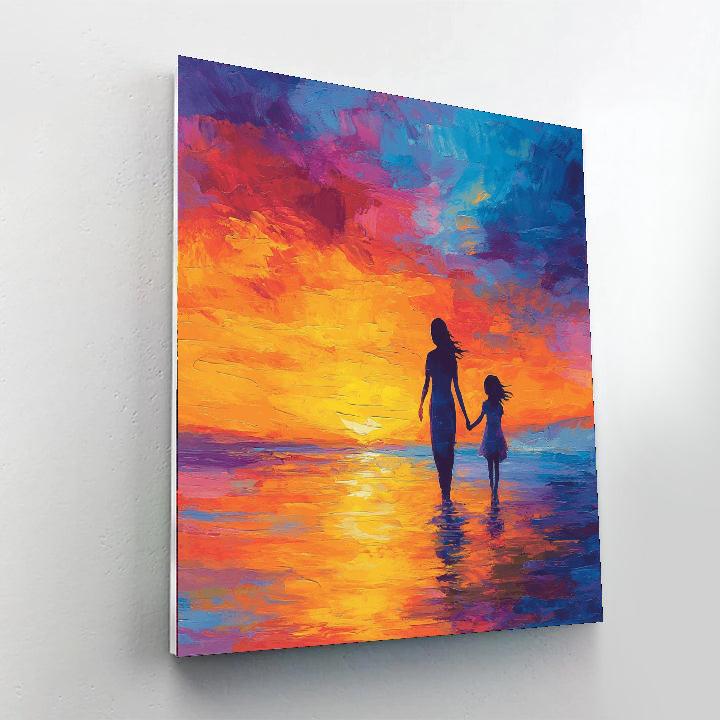 Sunset Stroll Together Painting Number Kit