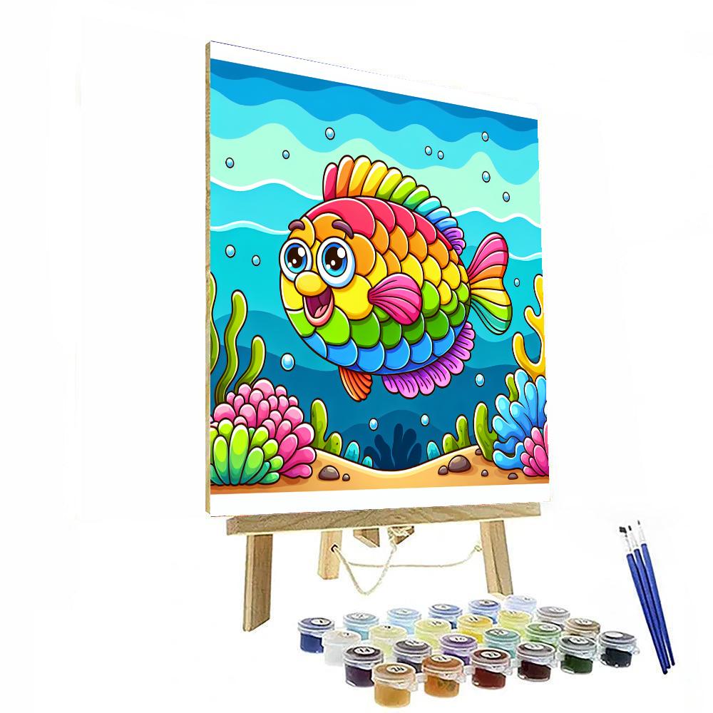 Wondrous Rainbow Fish Paint By Numbers Kits