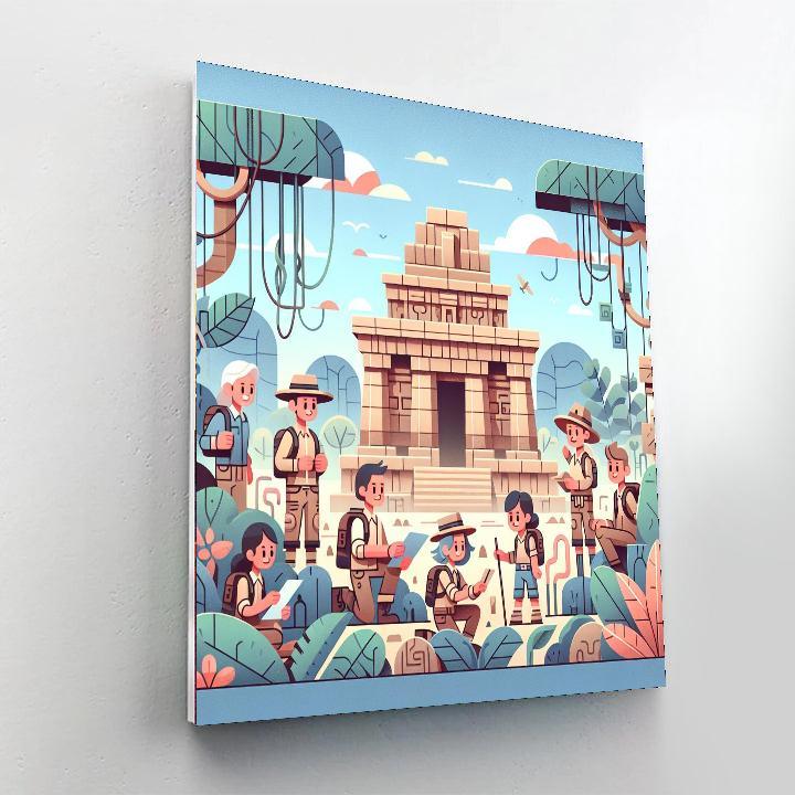 Mystery Of The Ancient Temple Paint By Numbers Art