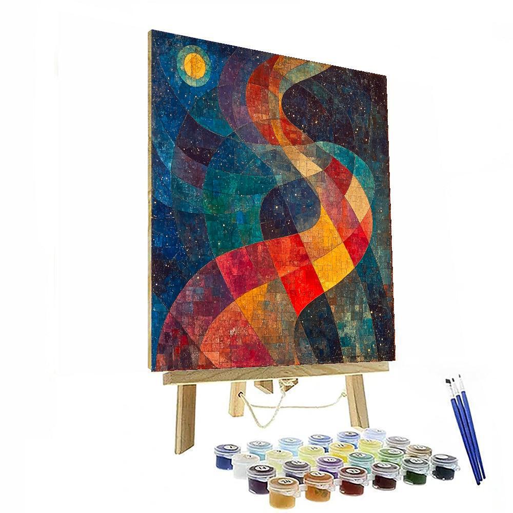 Paul Klee Inspired Celestial Melody Dreamscape  Painting Number Kit