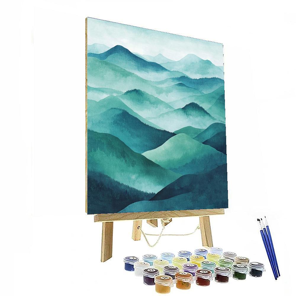 Utagawa Hiroshige Inspired Ethereal Misty Landscapes  Painting By Numbers Kit