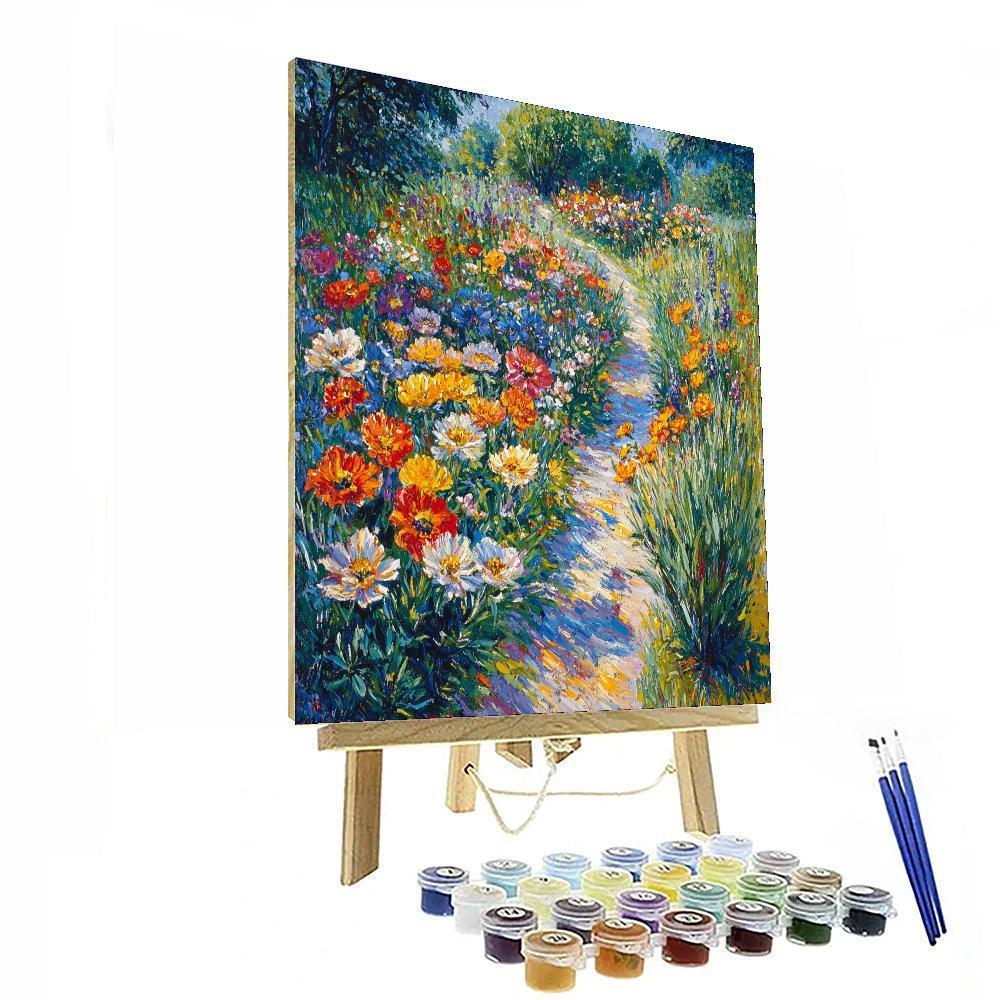 Berthe Morisot Inspired Impressionist Flower Garden  Paint By Numbers