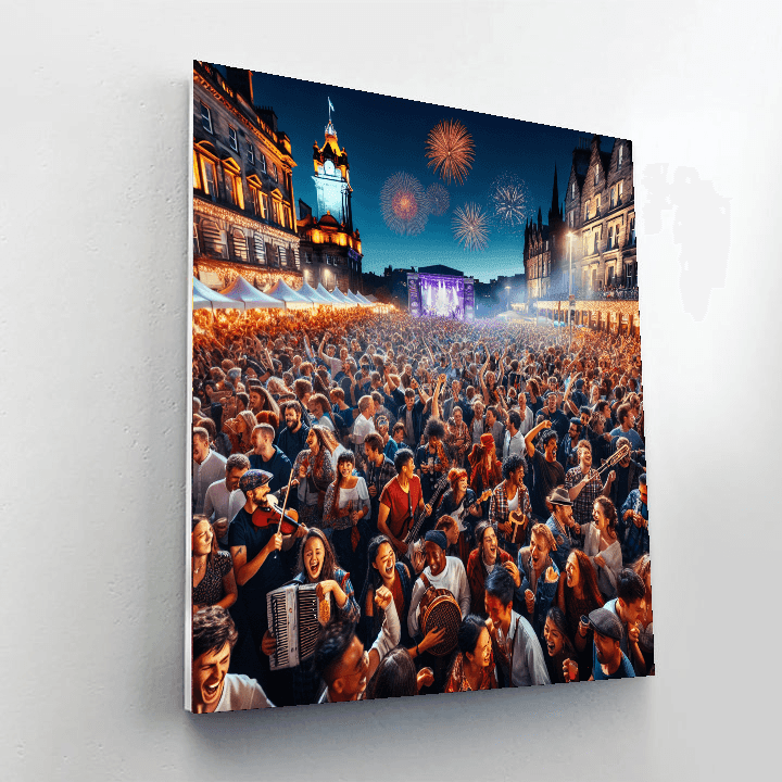 Edinburgh's Hogmanay - Scotland Number Painting