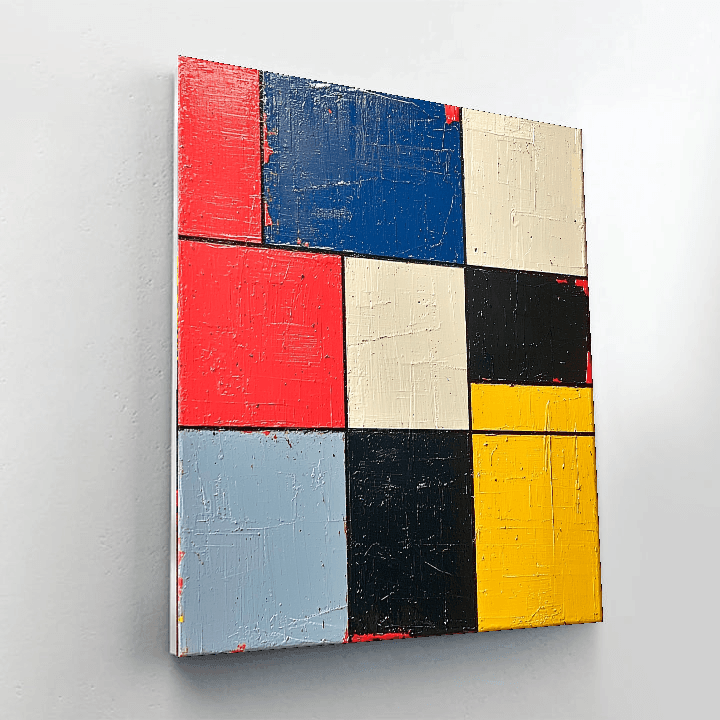 Piet Mondrian Inspired Abstract Equilibrium  Paint By Numbers
