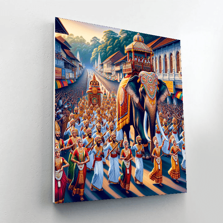 Esala Perahera - Kandy, Sri Lanka Painting By Numbers Kit