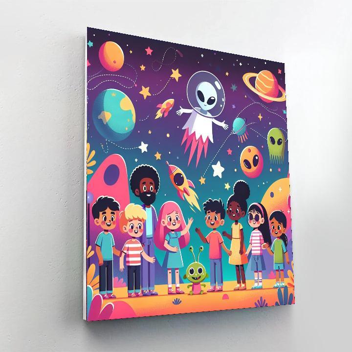 Cosmic Friendship Journey Painting By Numbers Kit