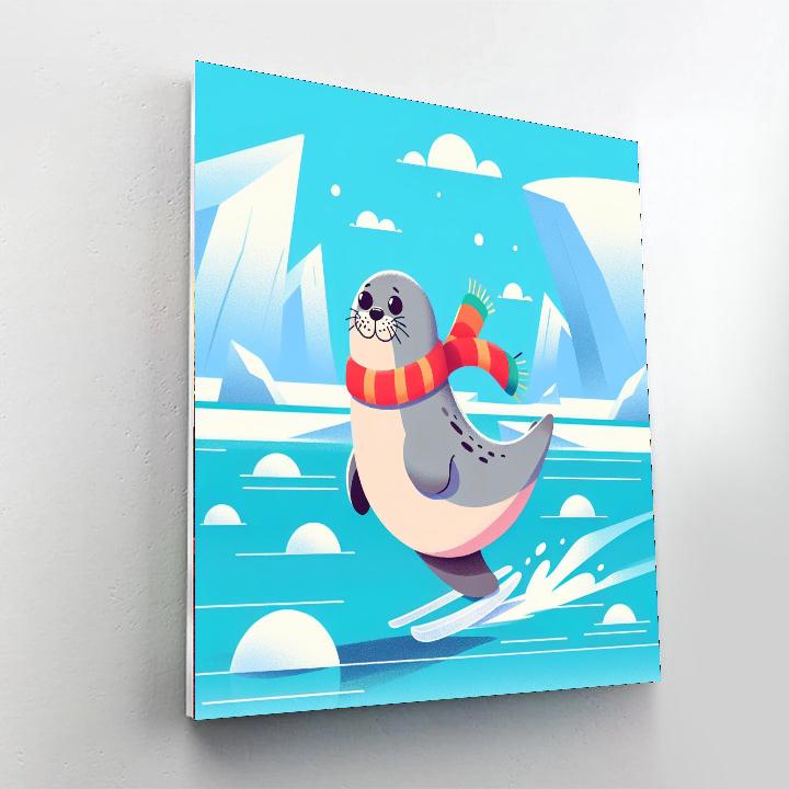 Arctic Explorer Seal Number Painting