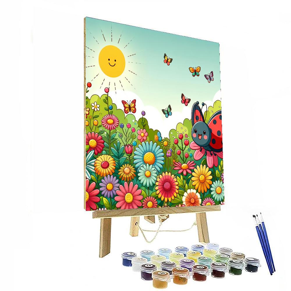 Colorful Garden Of Dreams Painting Number Kit