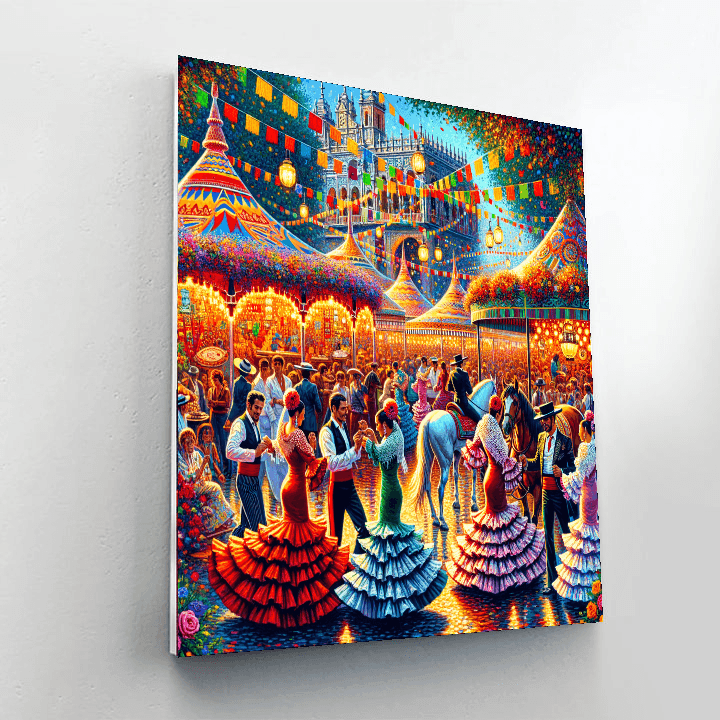 Feria De Abril - Seville, Spain Paint By Color