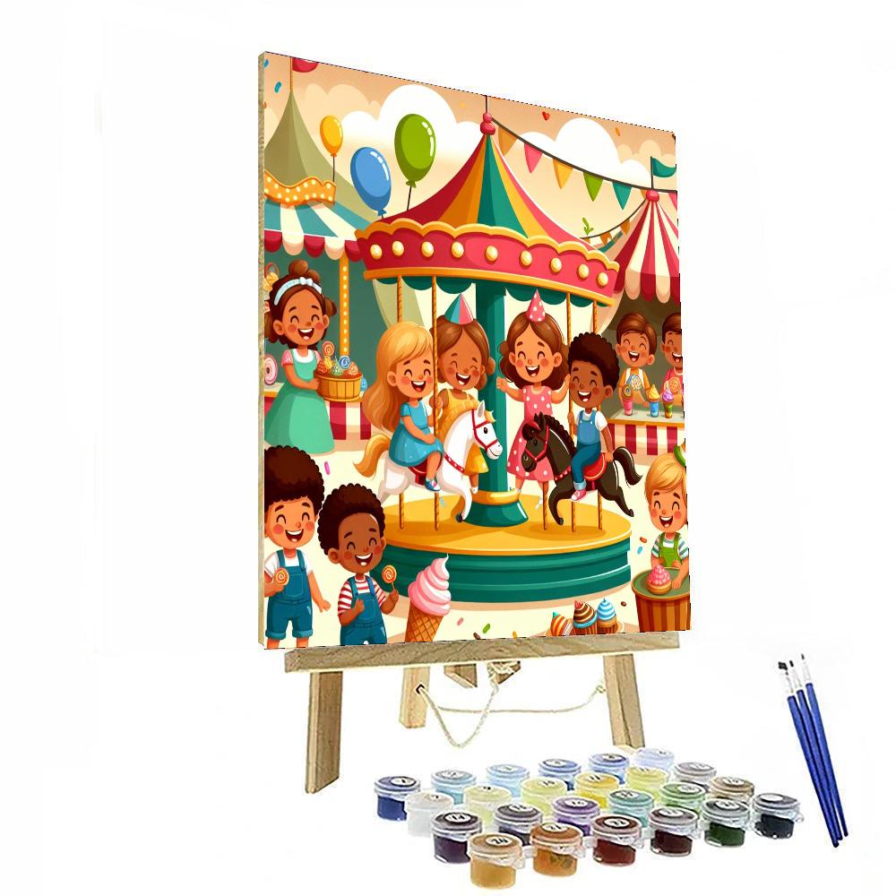 Whimsical Carnival Celebration Number Painting