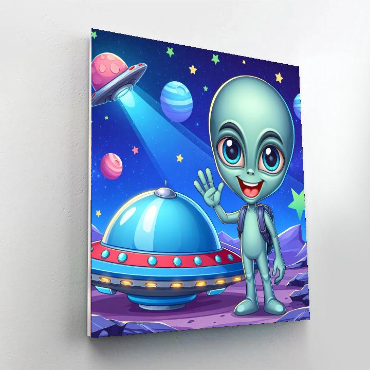 Outer Space Alien Adventure Paint By Numbers Kits
