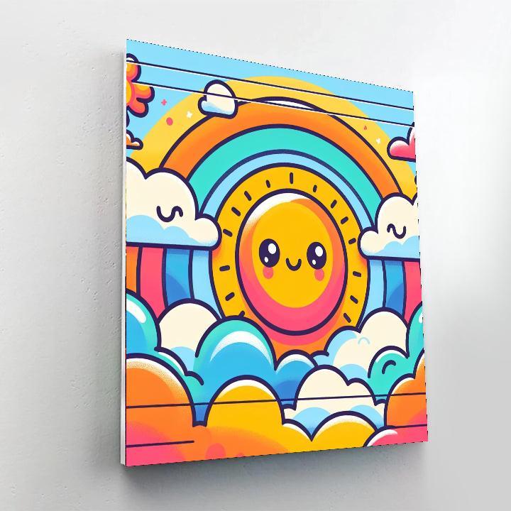 Rainbow World Of Happiness Paint By Number