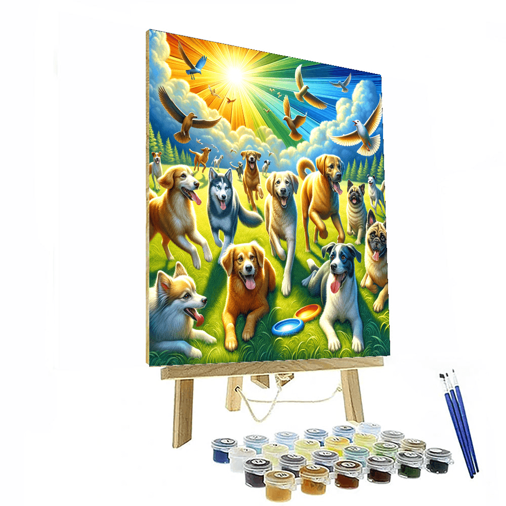 Dog's Day Out Number Painting