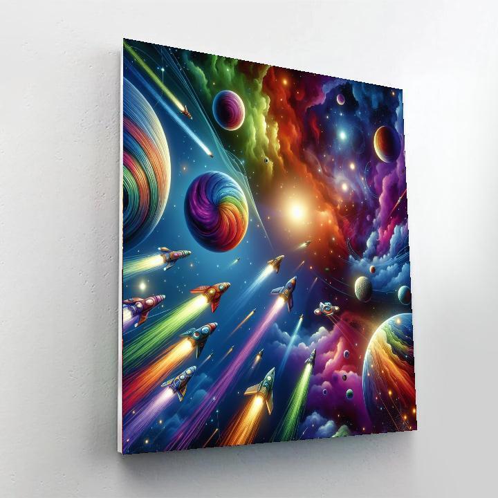Galactic Adventures Await Paint By Numbers Art