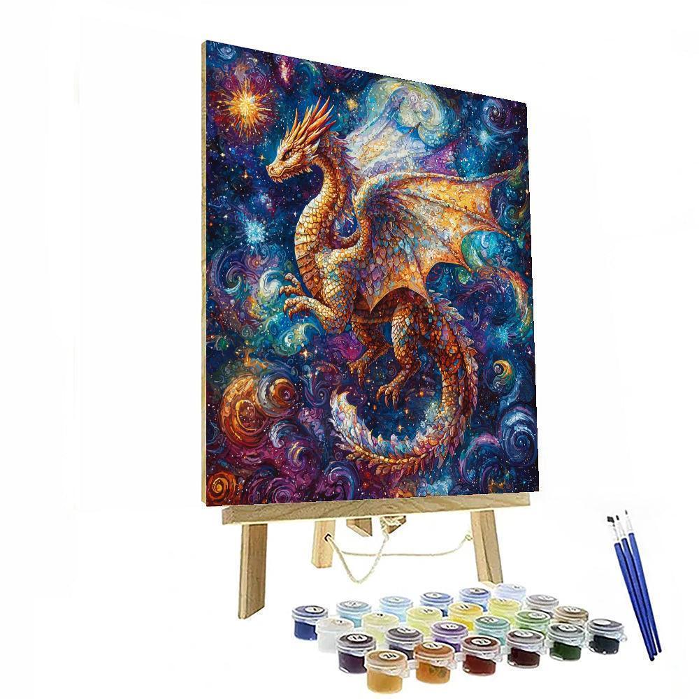 Michelangelo Inspired Celestial Dragon's Dance  Painting By Numbers Kit