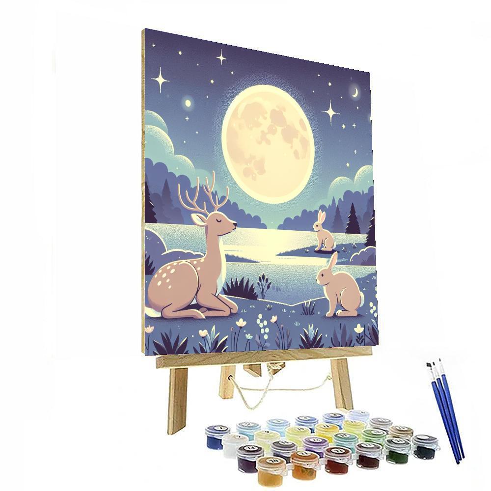 Magical Moonlit Meadow Painting By Numbers Kit