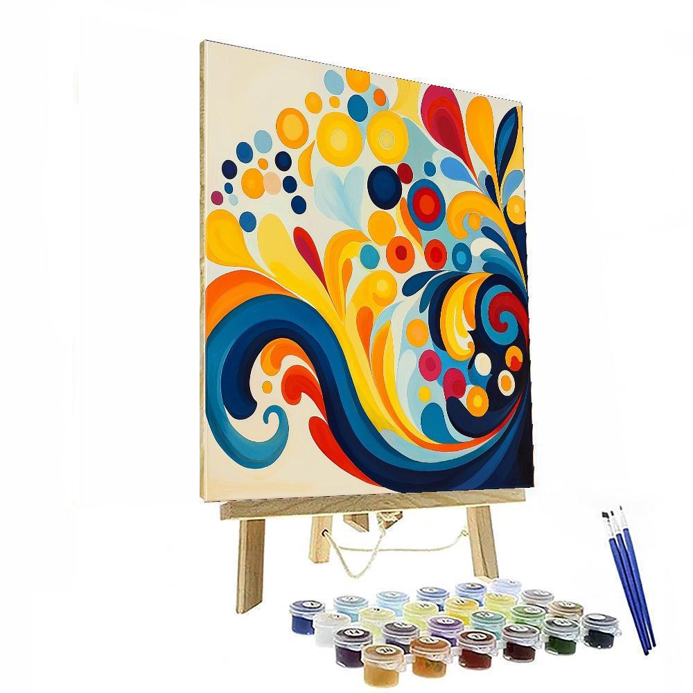 Joan Miró Inspired Dreamscape Whirls  Paint By Color