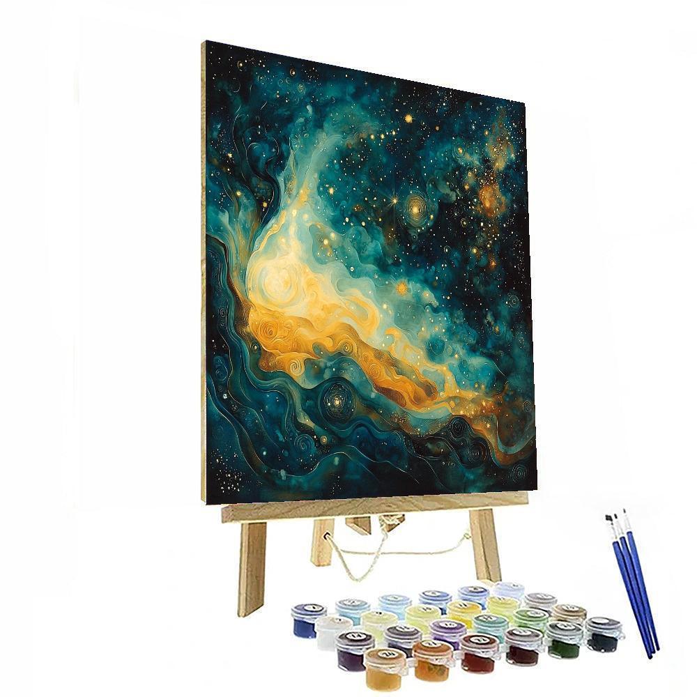 Max Ernst Inspired Ethereal Cosmic Whispers  Painting Number Kit
