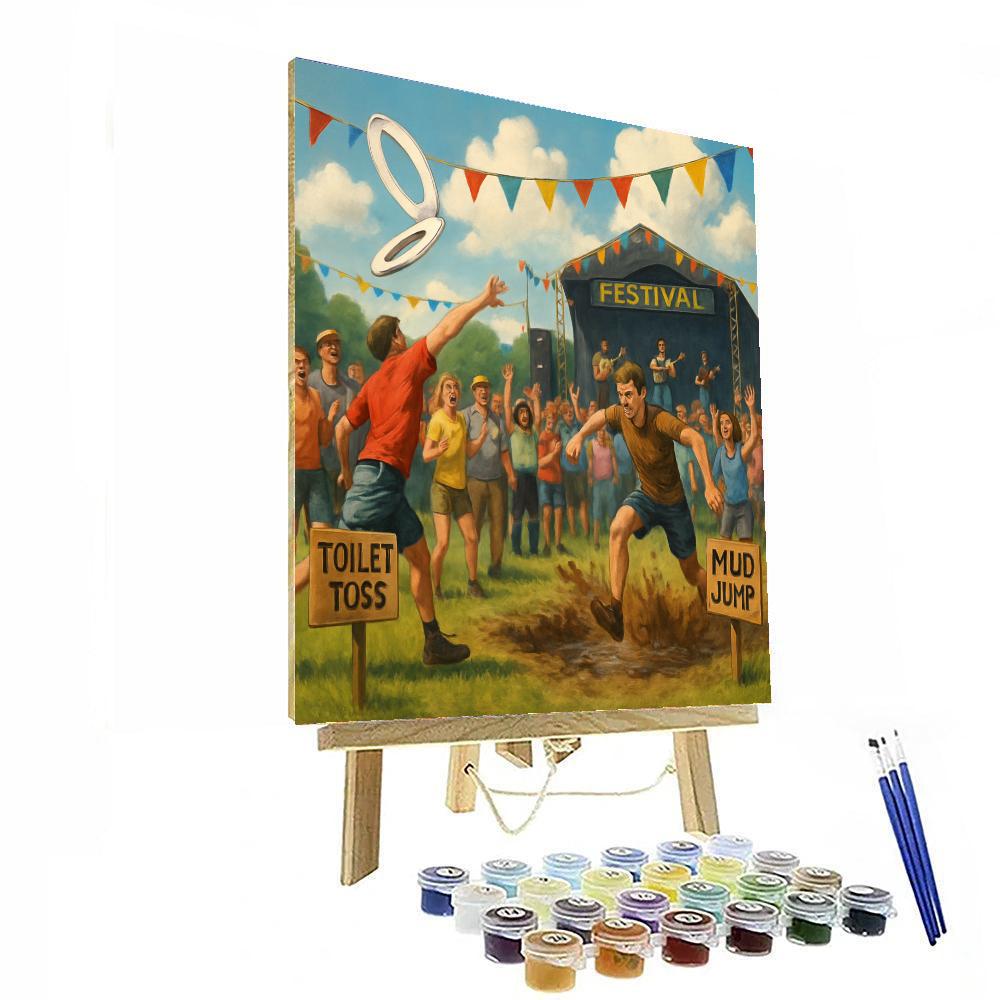 Summer Redneck Games - Usa DIY Paint By Numbers