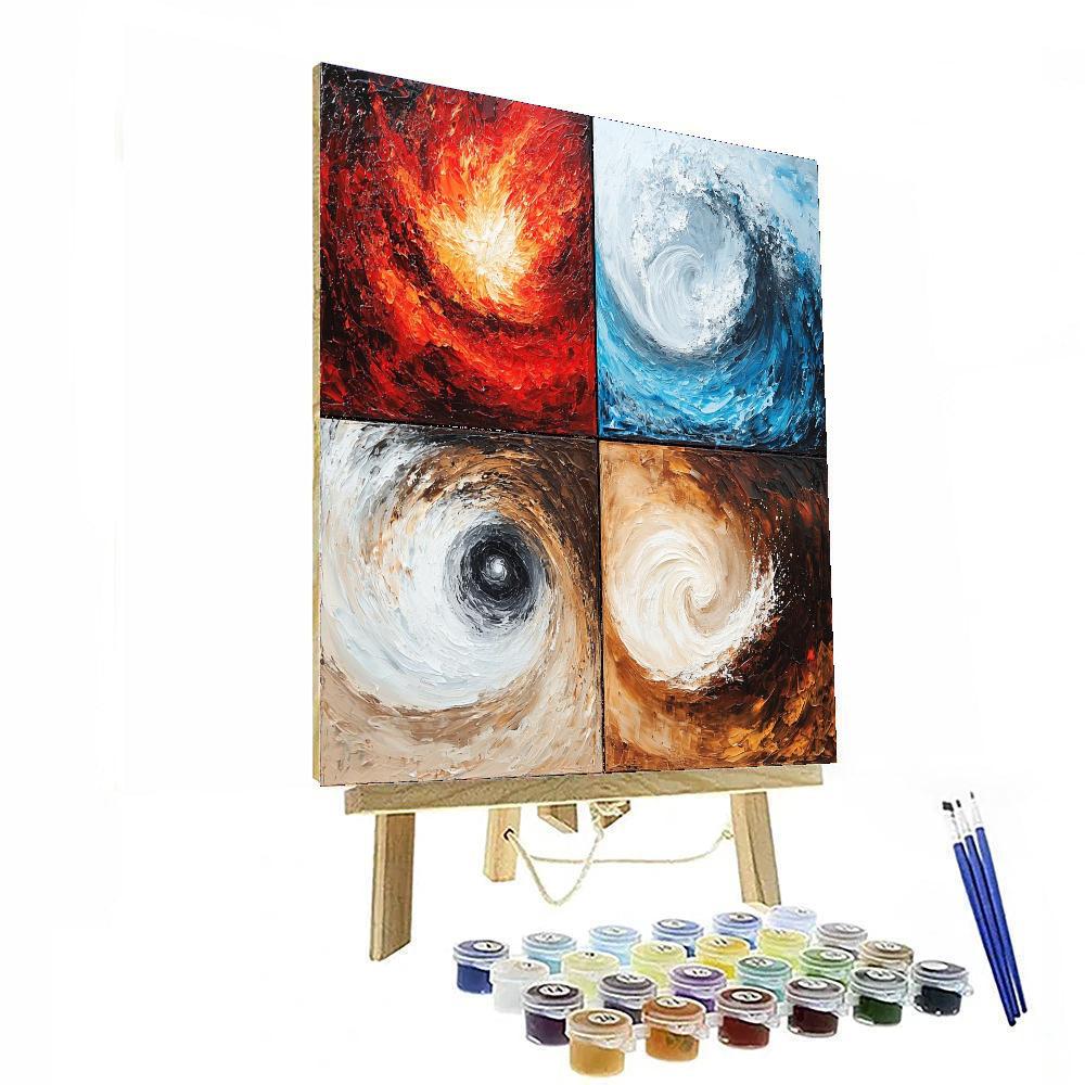 Michelangelo Inspired Elemental Convergence  Numbered Painting Kits