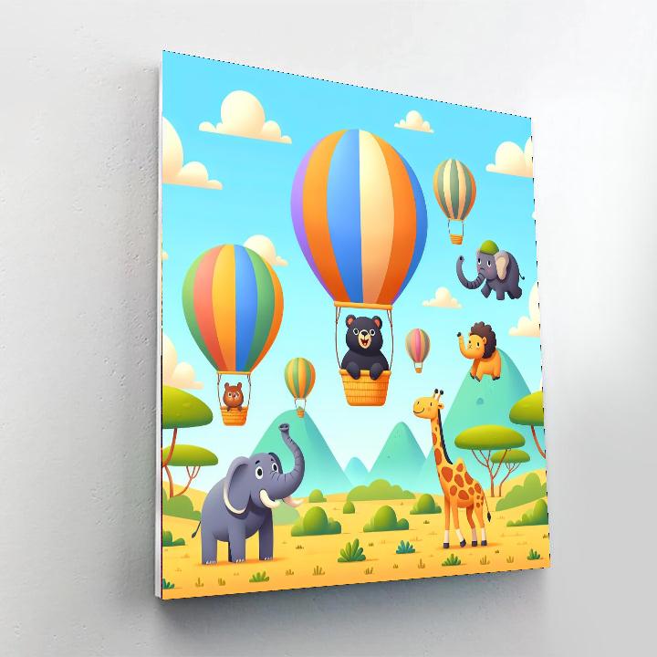 Skyward Safari Paint By Numbers Art