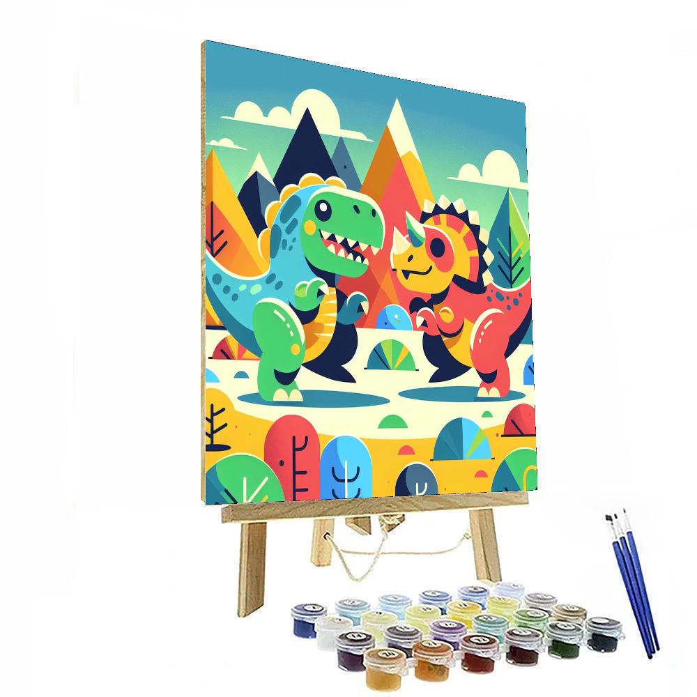 Dashing Dinosaurs Adventure Painting Number Kit