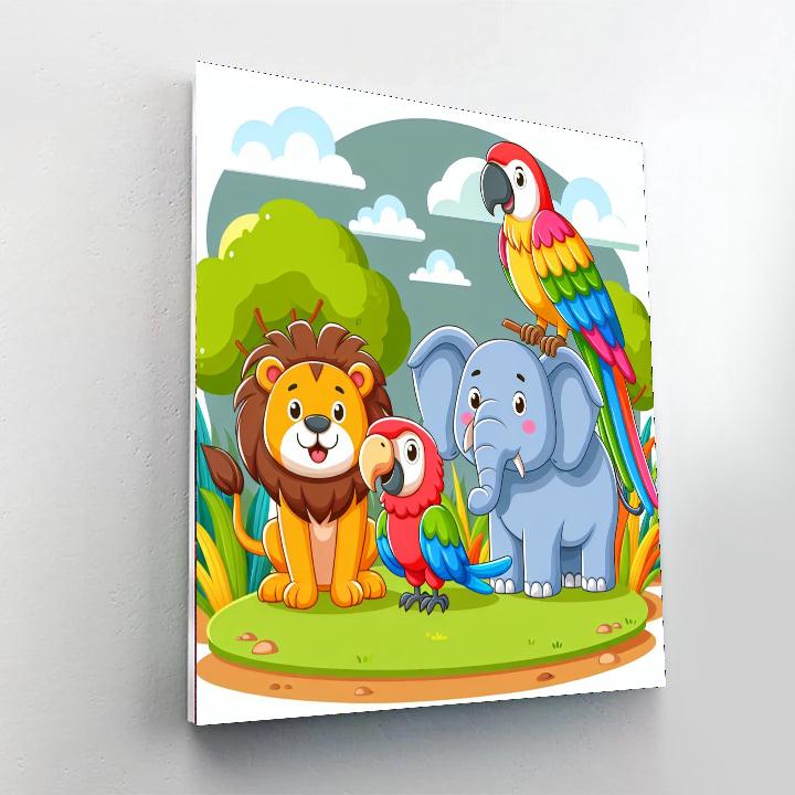 Jungle Friends Safari Adventure Paint By Number