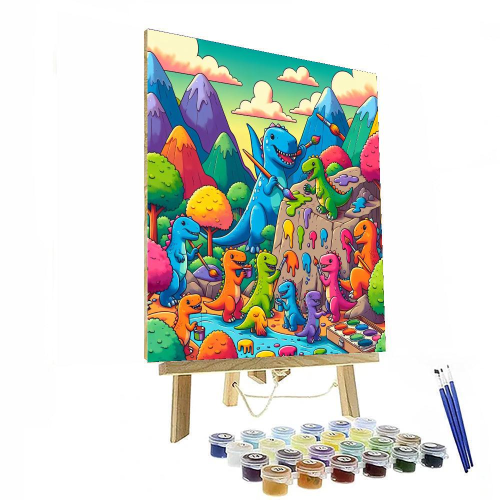 Artistic Dinosaurs Number Painting