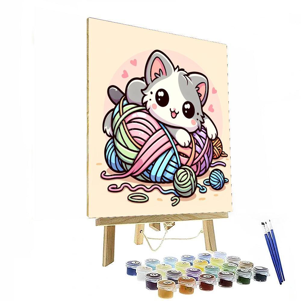 Silly Kitten Painting By Numbers Kit
