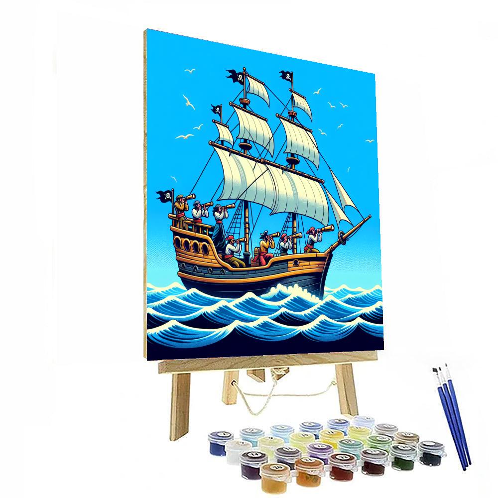 Adventurous Pirates' Treasure Painting By Numbers Kit