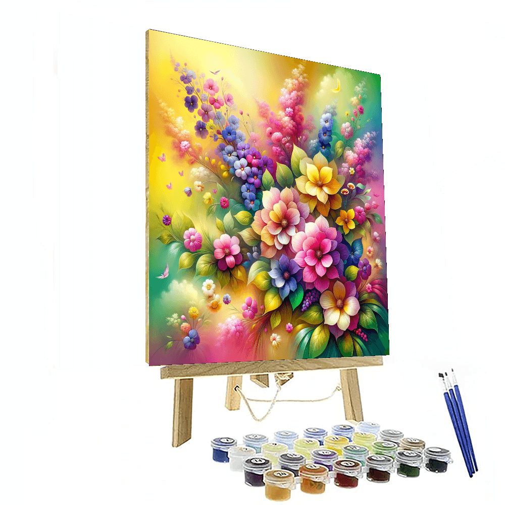 Radiant Flower Burst Painting By Numbers Kit