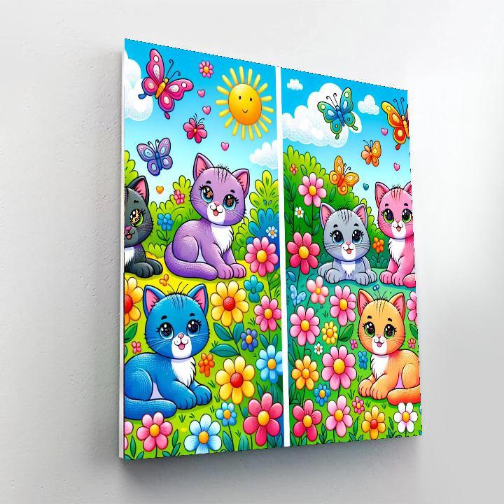 Playful Kitten Friends Numbered Painting Kits