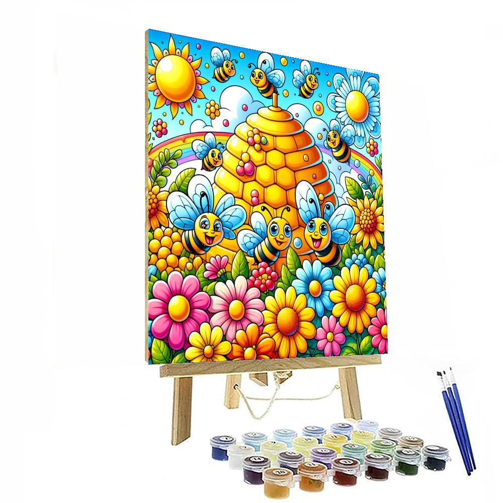 Bright Beehive Painting By Numbers Kit