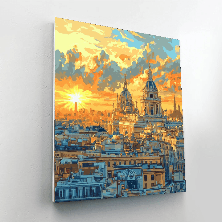 Michelangelo Inspired Michelangelo's Urban Renaissance  Paint By Numbers Art