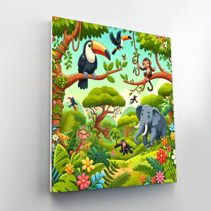 Lively Jungle Explorers Painting By Numbers Kit