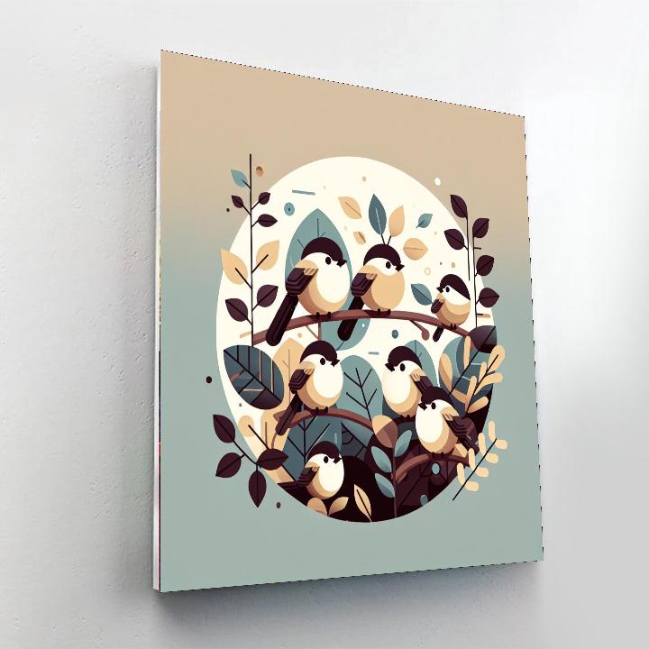 Charming Chickadees Numbered Painting Kits