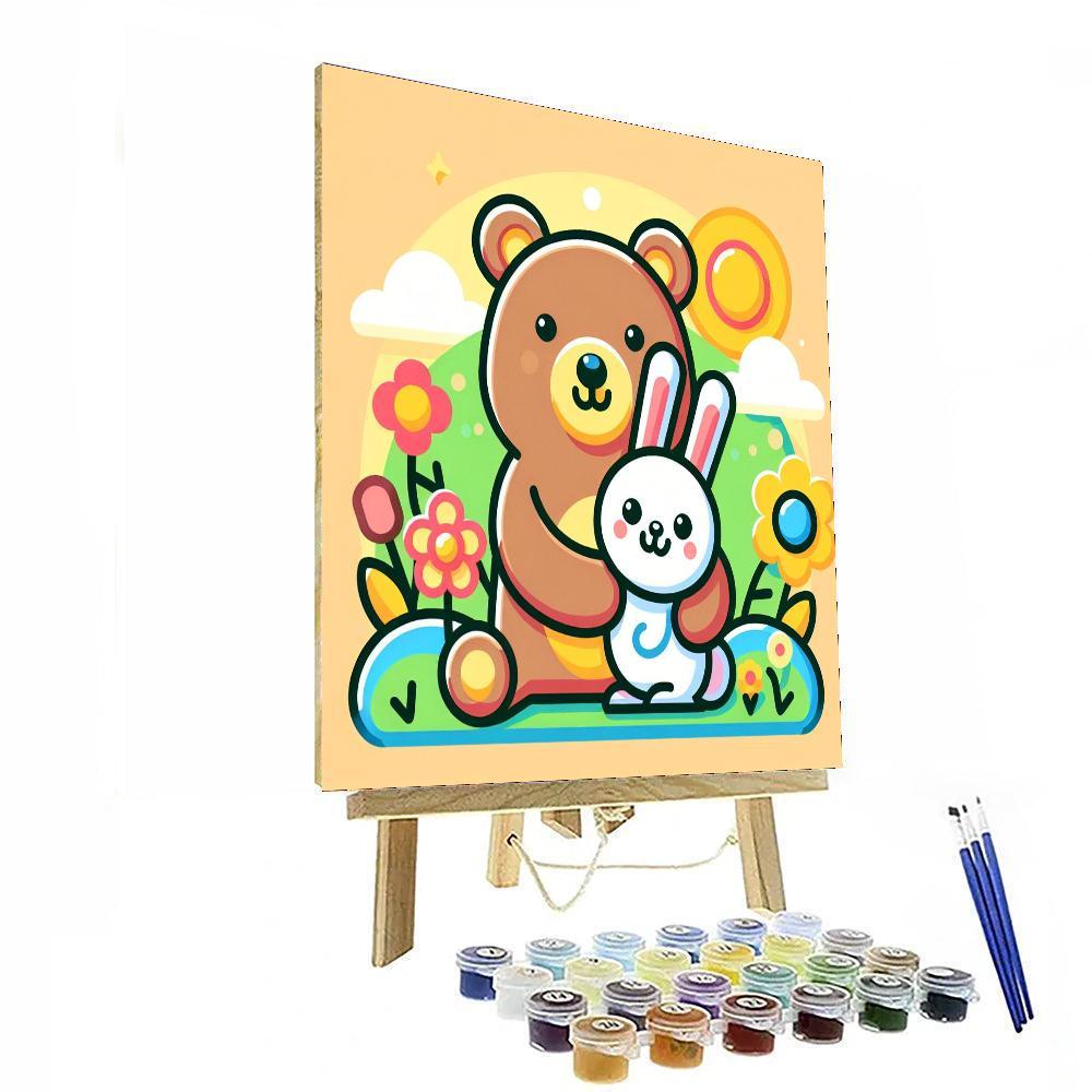 Cuddle Up Animals DIY Paint By Numbers