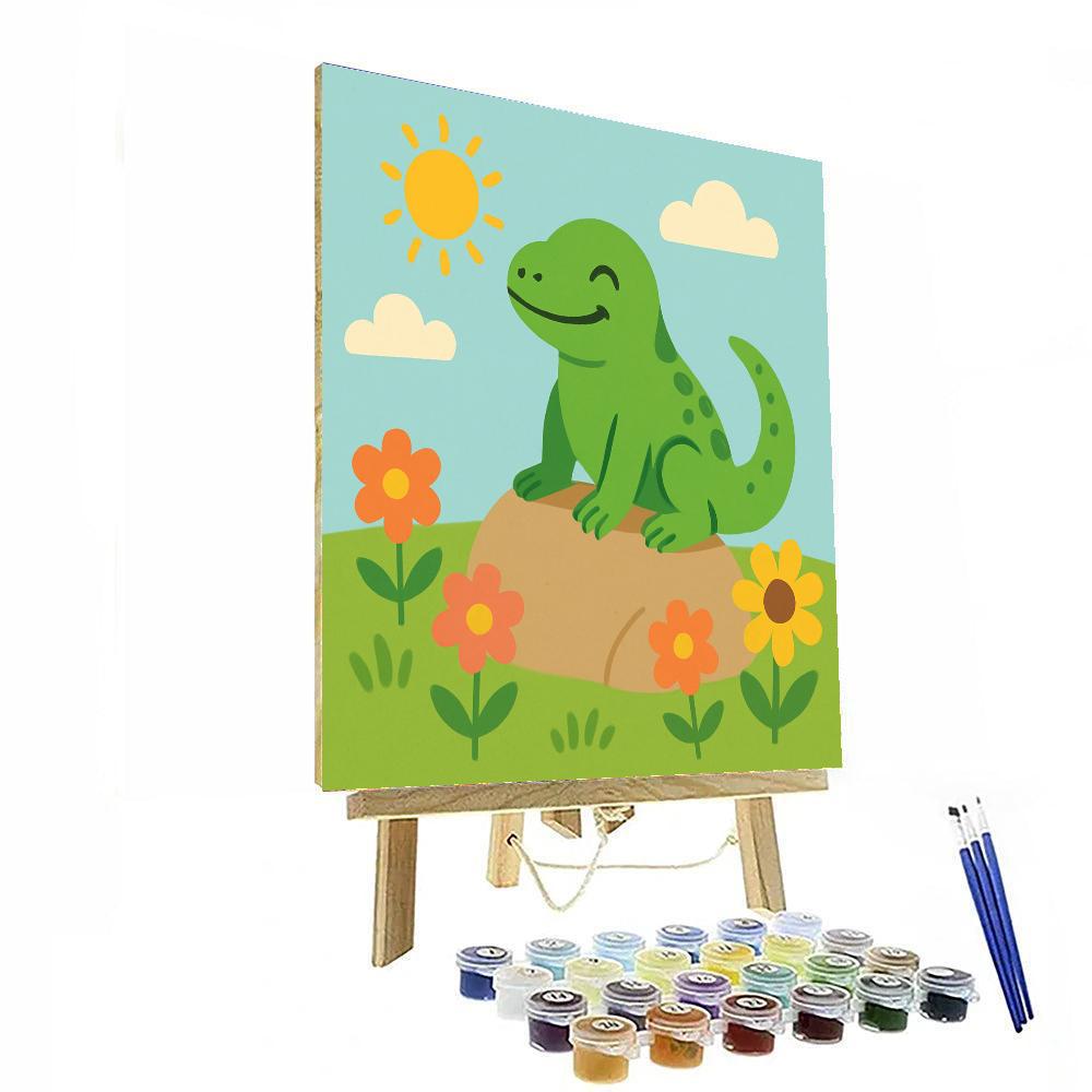 Sunny Day Lizard Painting By Numbers Kit