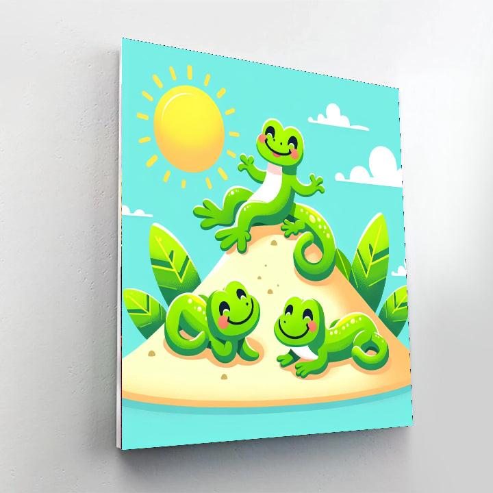 Groovy Gecko Getaway Numbered Painting Kits