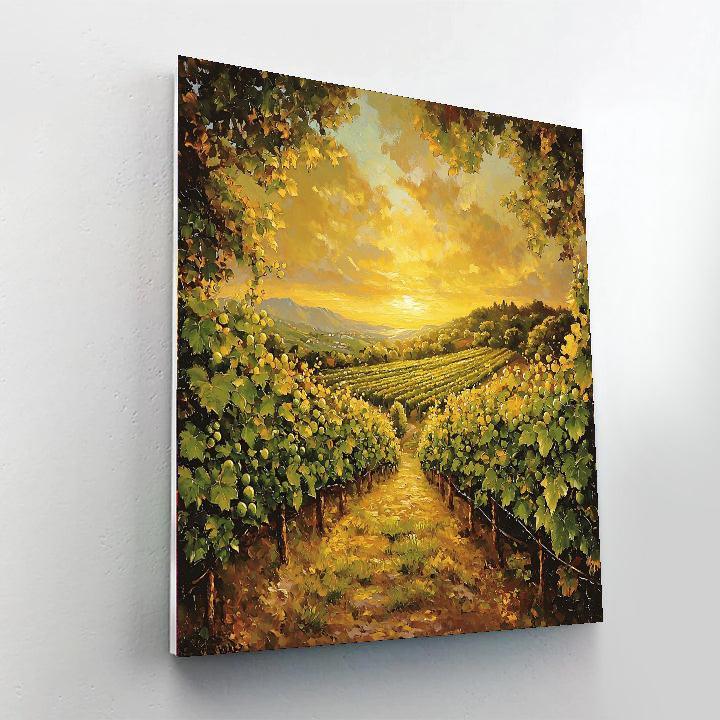 Gustave Courbet Inspired Rustic Vineyard Tranquility  Painting By Numbers Kit