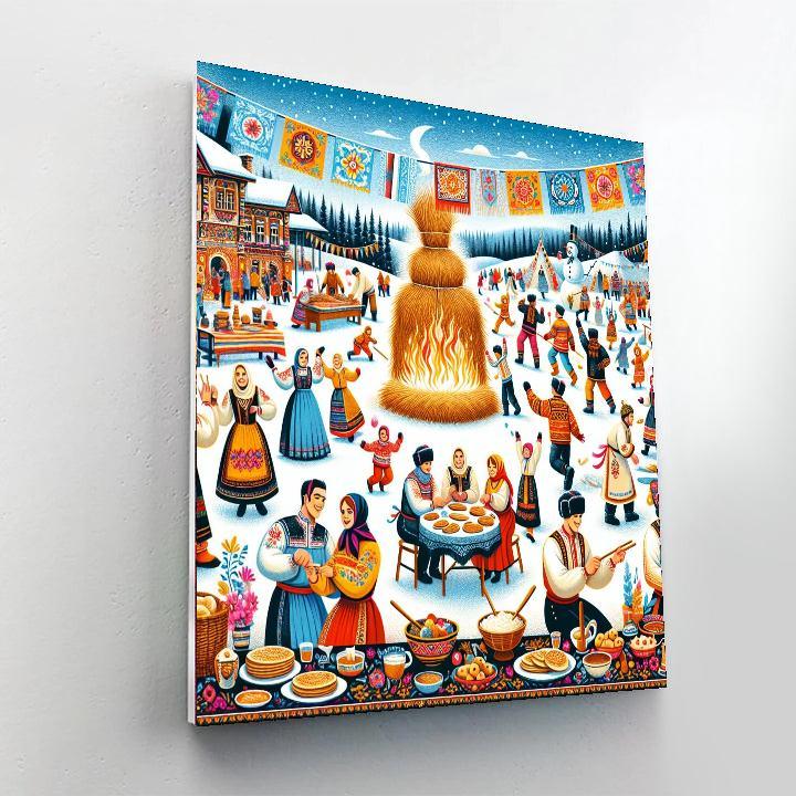 Maslenitsa Festival Painting Number Kit