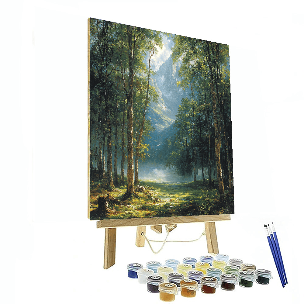 Albert Bierstadt Inspired Ethereal Forest Mist  Numbered Painting Kits