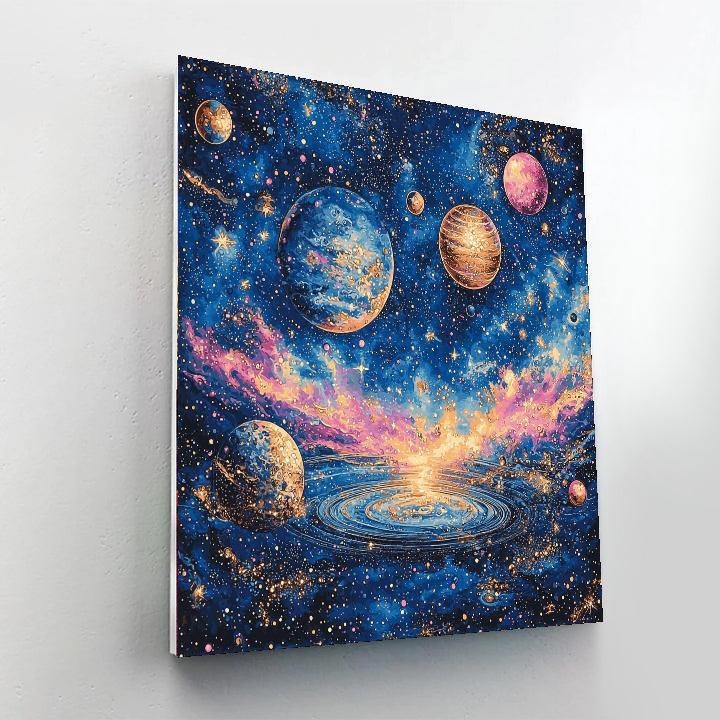 Salvador Dali Inspired Planetary Dreams  Paint By Number