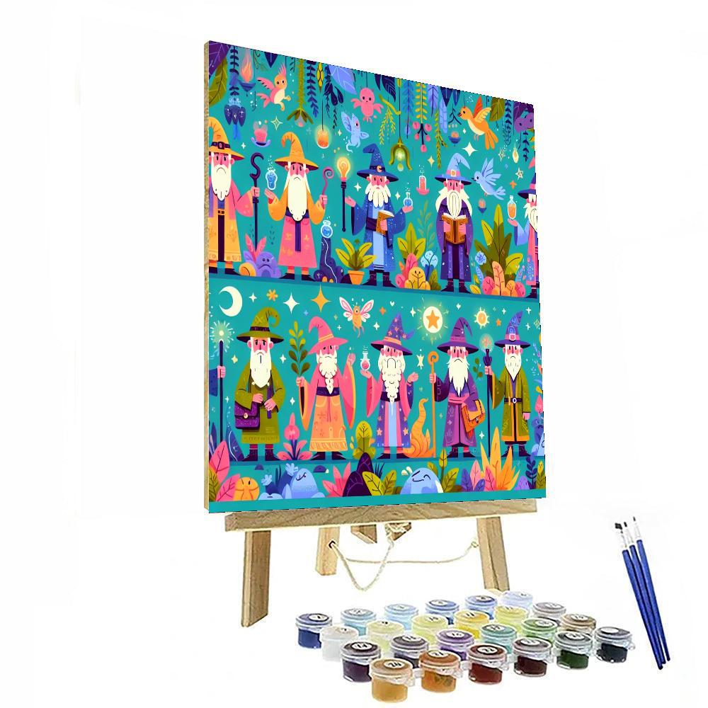 Enchanted Wizard's Garden Paint By Numbers Art