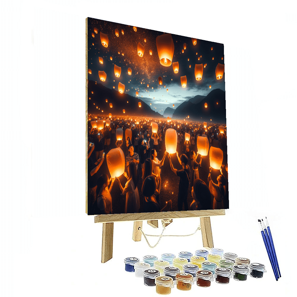 Taiwan Lantern Festival - Pingxi, Taiwan Paint By Color